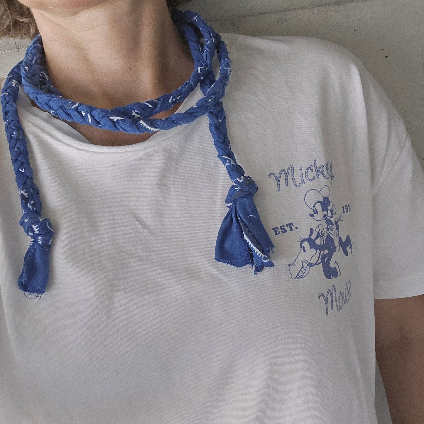 Bandana Kordel blau