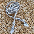 Bandana Kordel weiss/schwarz