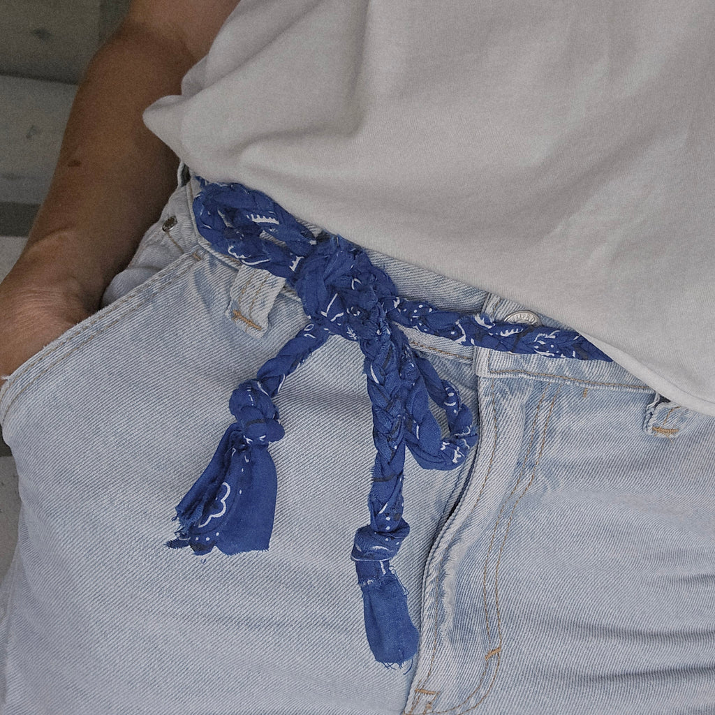 Bandana Kordel blau