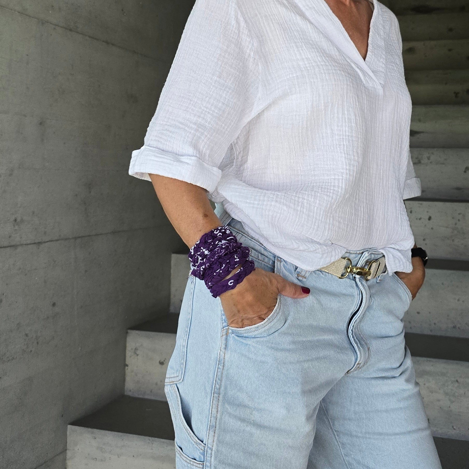 Bandana Kordel violett