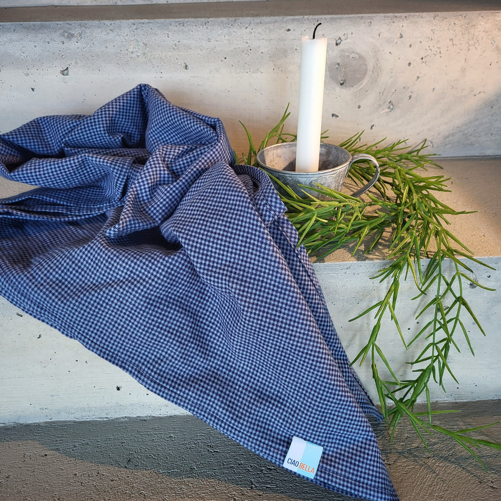 3 Eck Tuch Flanell blau