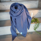 3 Eck Tuch Flanell blau