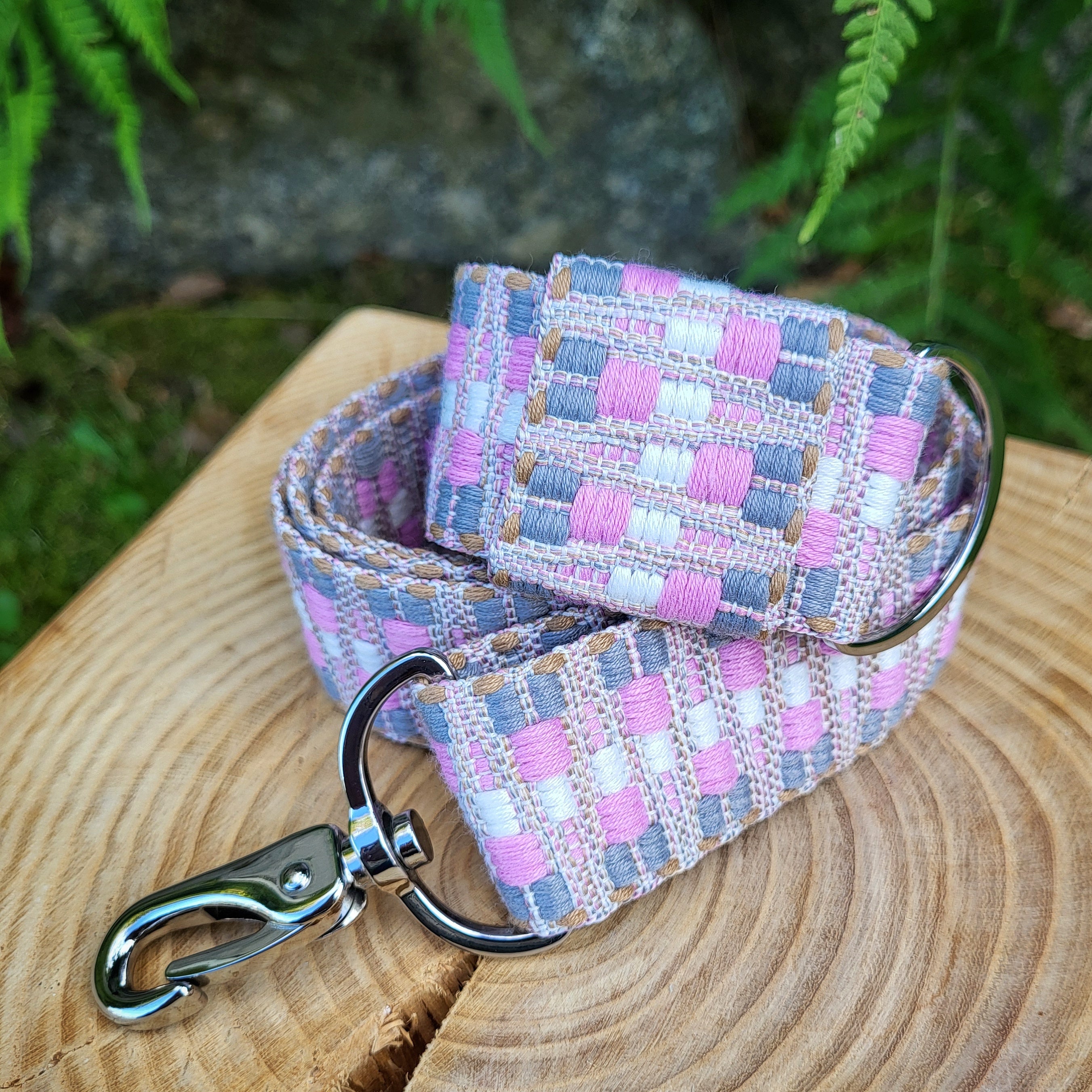 Gurt Boho rosa / grau