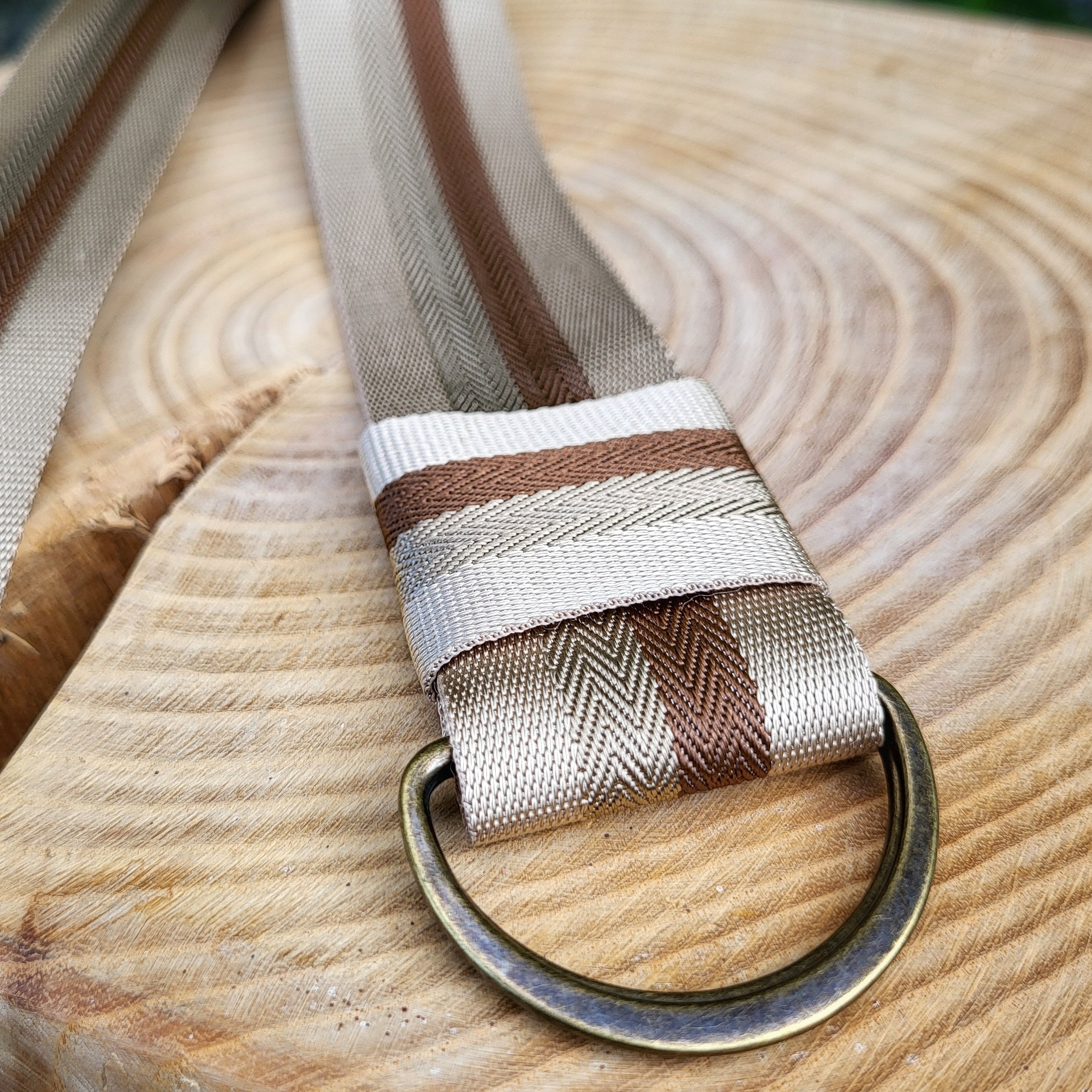 Gurt Stripe beige / braun