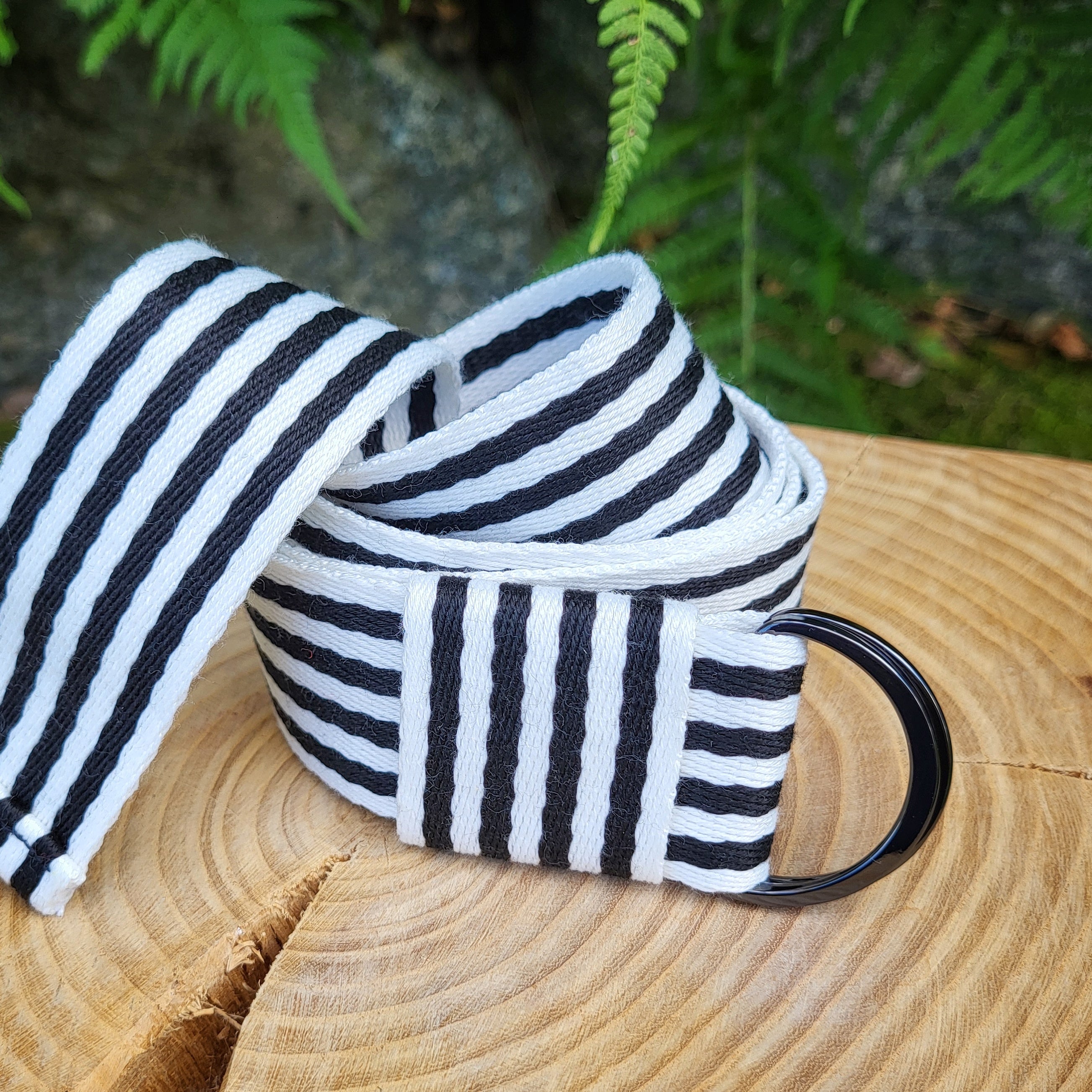 Gurt Stripe schwarz / weiss