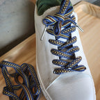 Schnürsenkel blau / braun