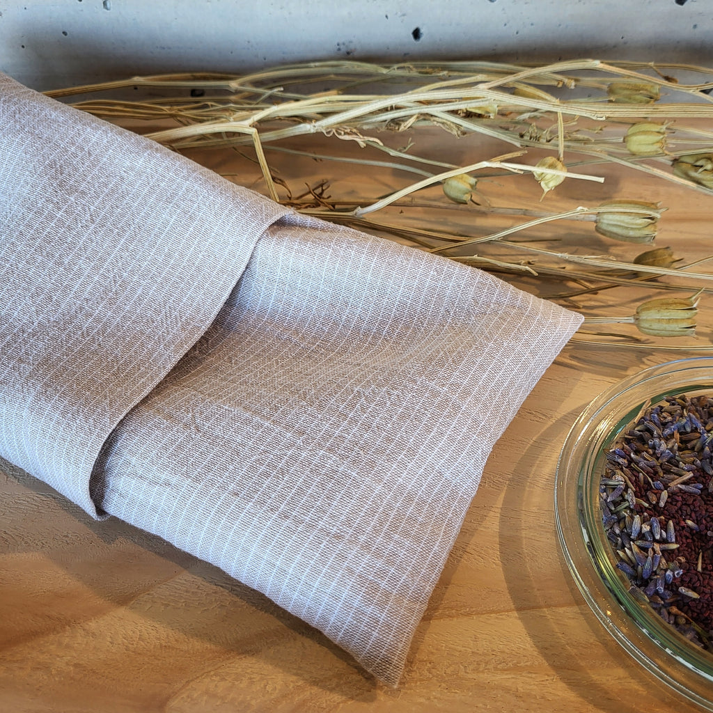 Augen Wellness Kissen / Beulentröster  beige/weiss