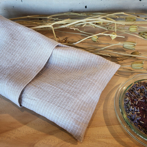 Augen Wellness Kissen / Beulentröster  beige/weiss