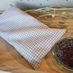 Augen Wellness Kissen / Beulentröster beige Karo