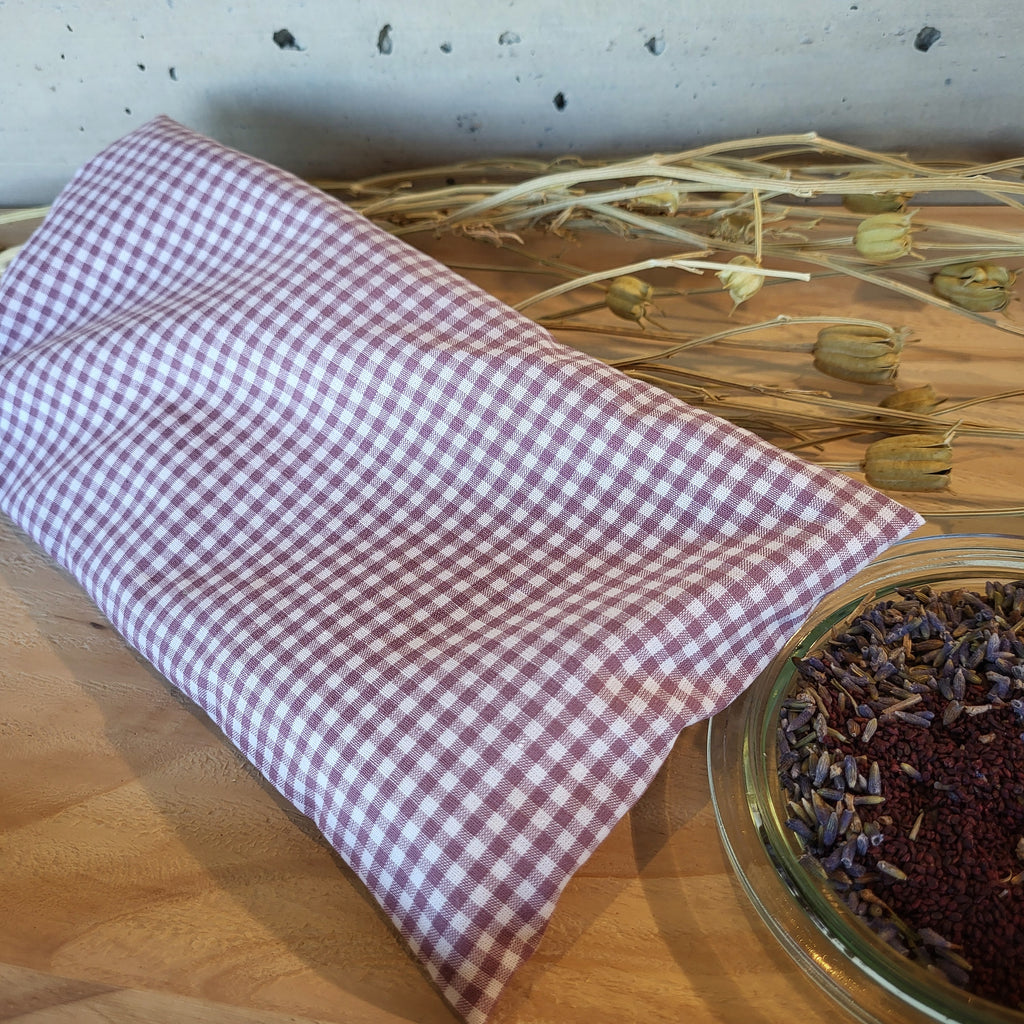 Augen Wellness Kissen / Beulentröster altrosa Karo