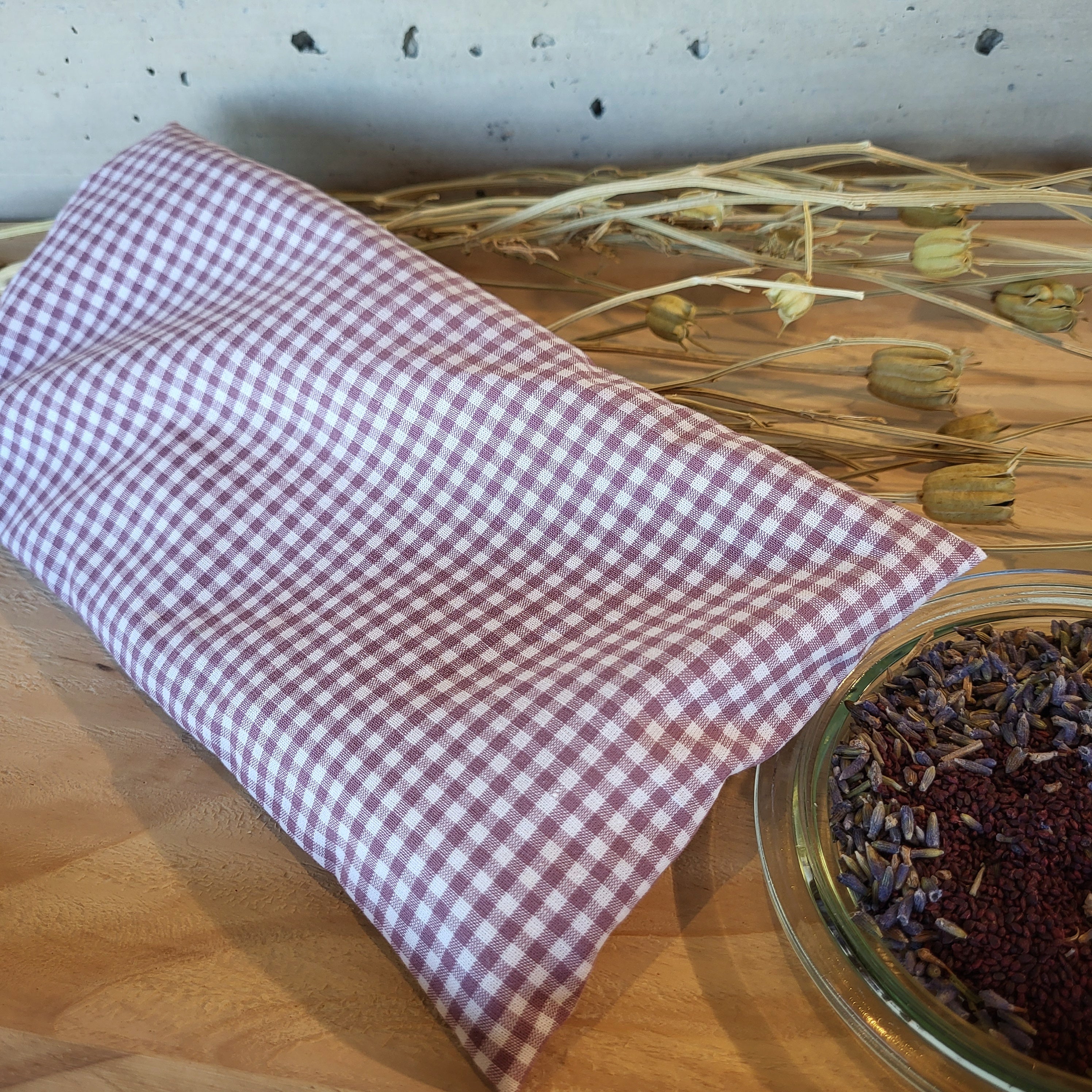 Augen Wellness Kissen / Beulentröster altrosa Karo