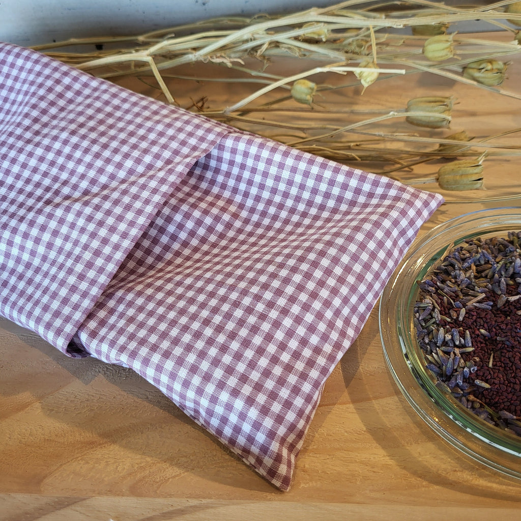 Augen Wellness Kissen / Beulentröster altrosa Karo