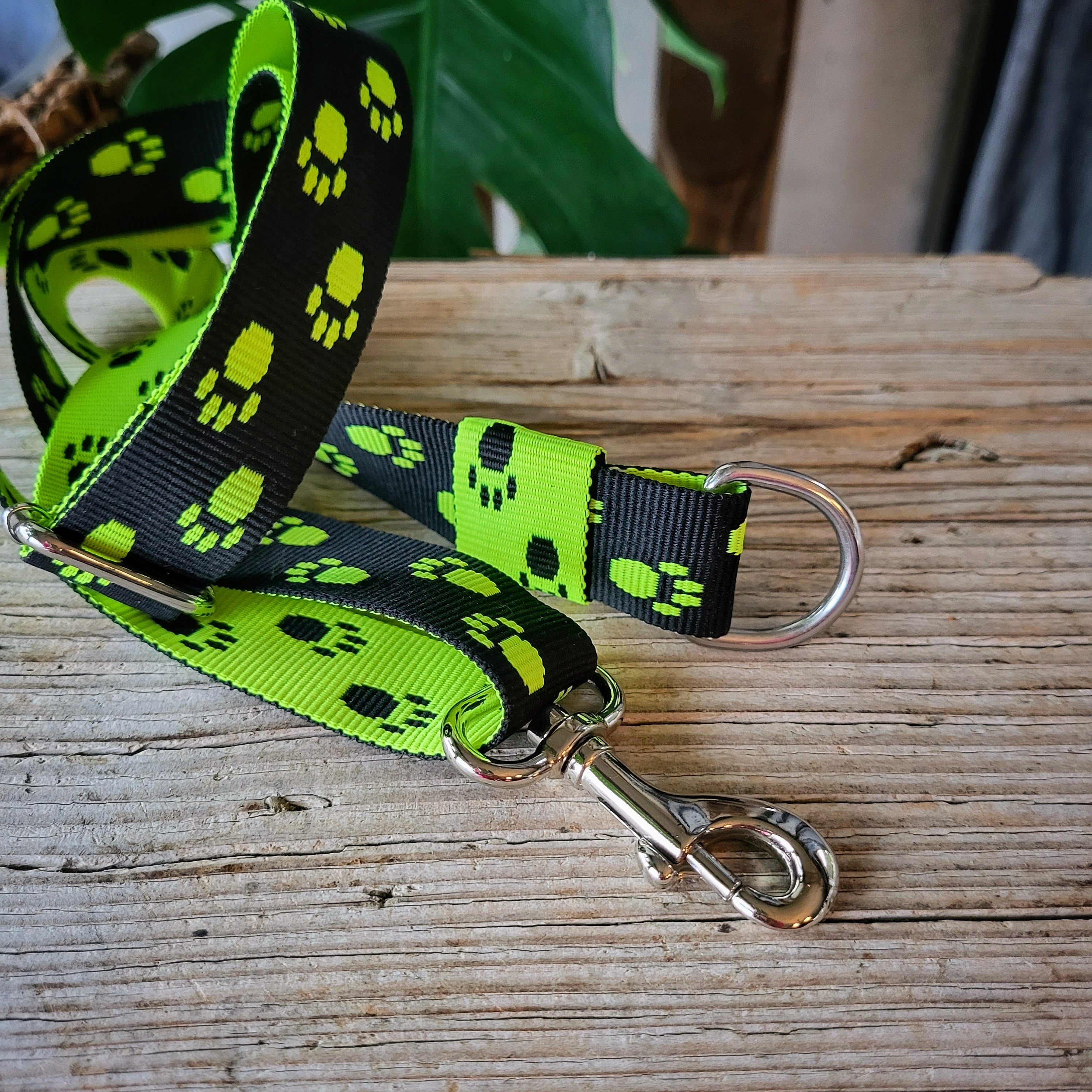 Gurt Pfoten schwarz/neongelb