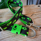 Gurt Pfoten schwarz/neongrün