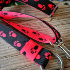 Gurt Pfoten schwarz/neonpink