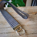 Schlüsselband lang Stripes schwarz / weiss