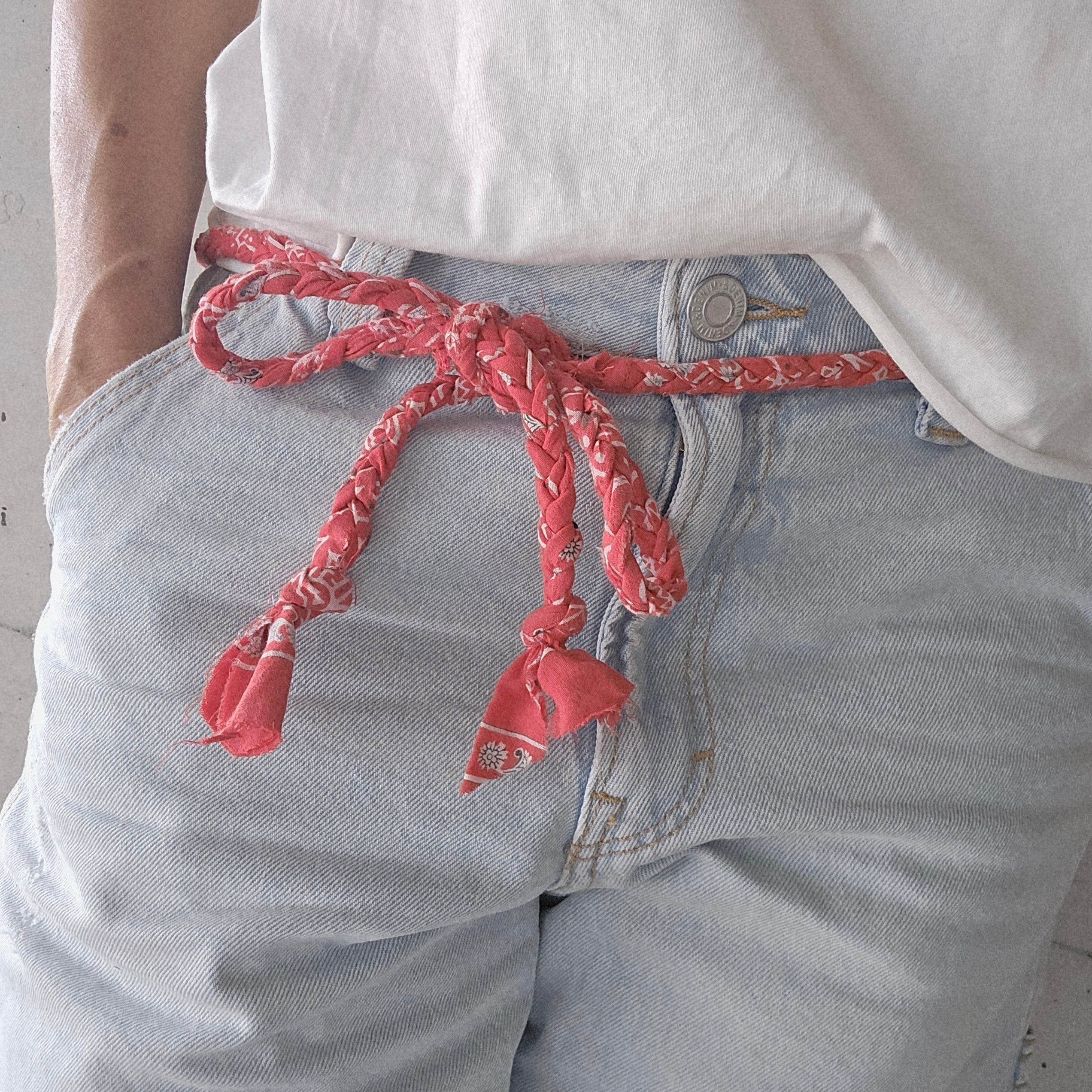 Bandana Kordel rot washed out