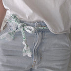 Bandana Kordel weiss/grün