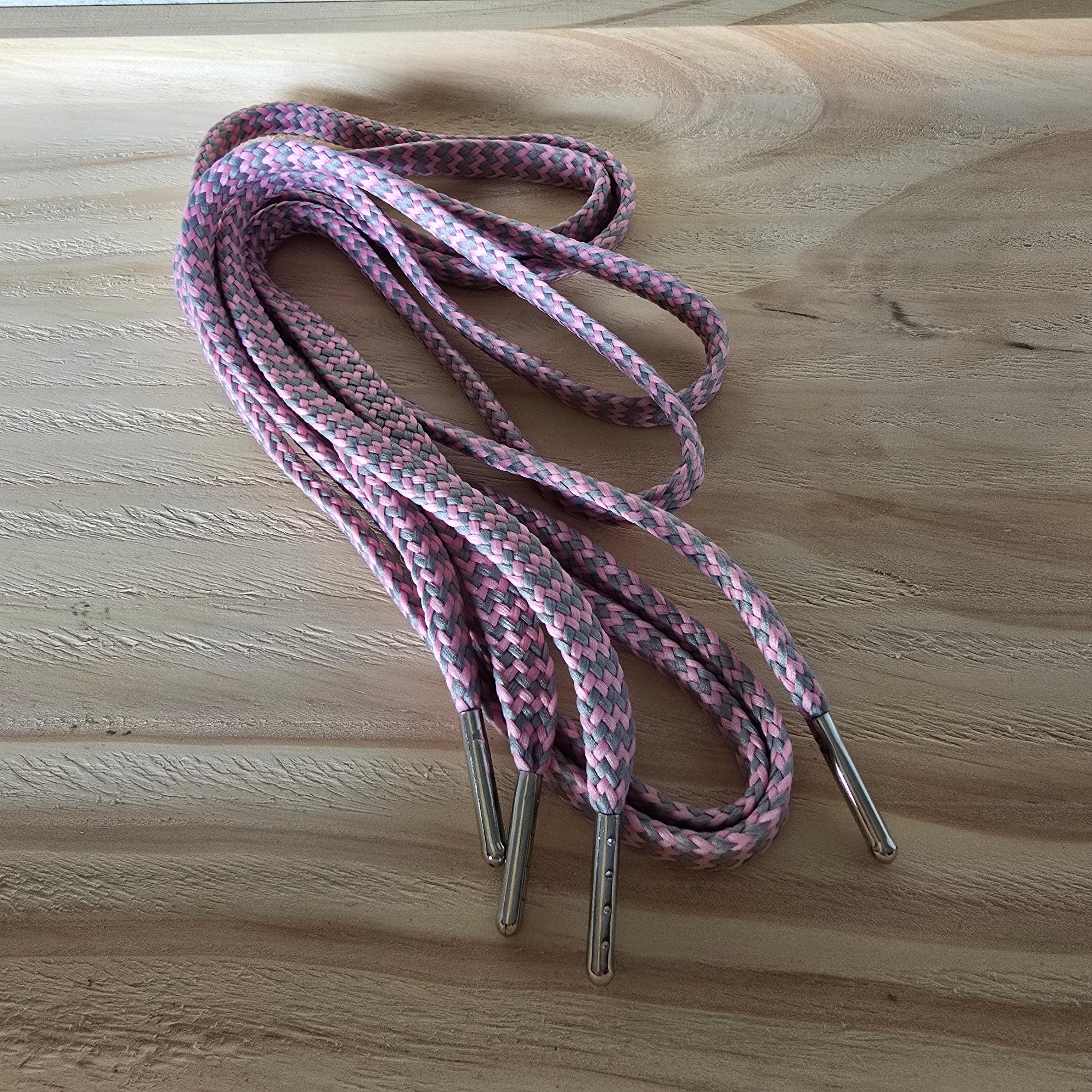 Schnürsenkel rosa/grau