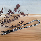 Schlüsselband lang schwarz/weiss