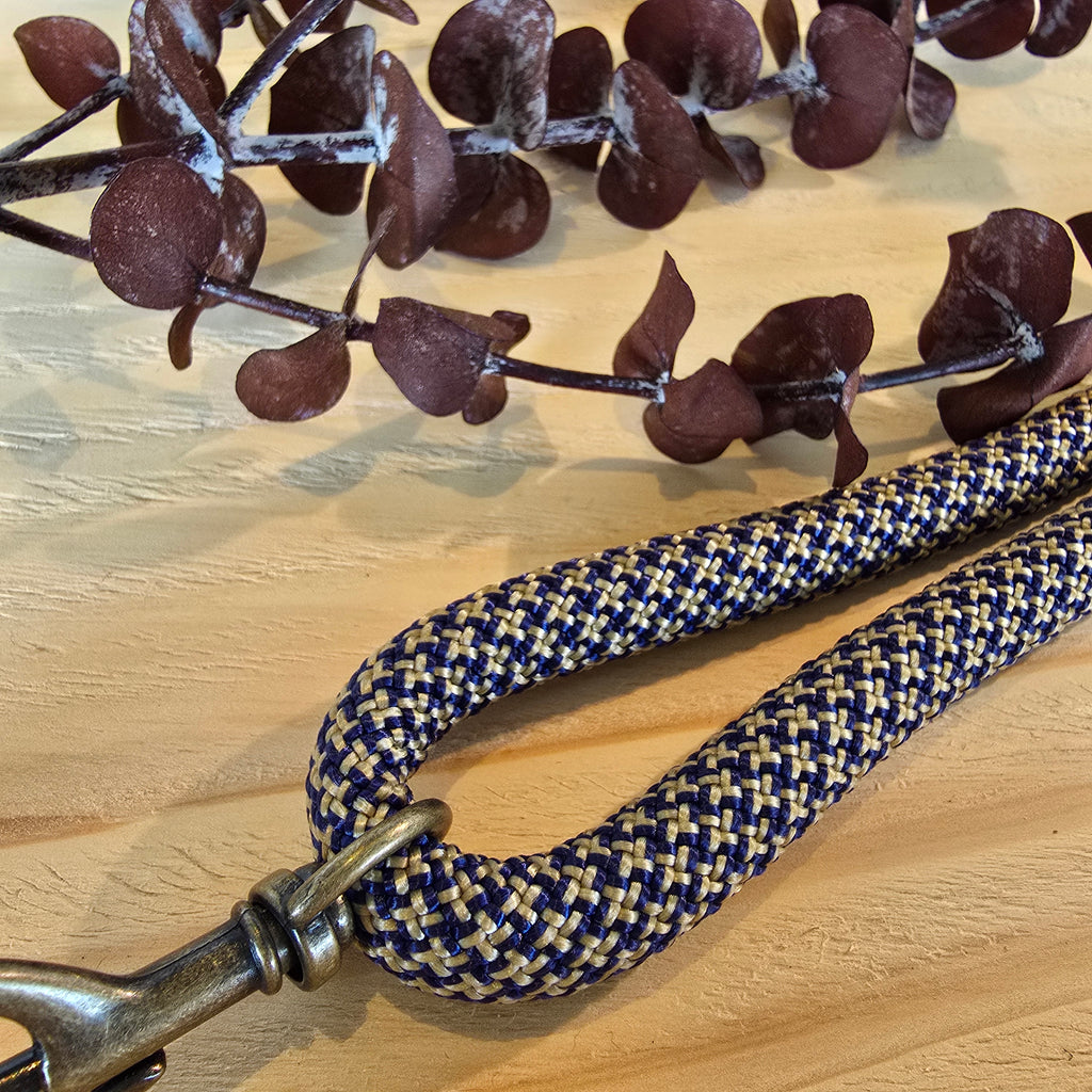 Schlüsselband lang marine/beige