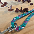 Schlüsselband lang türkis/pink