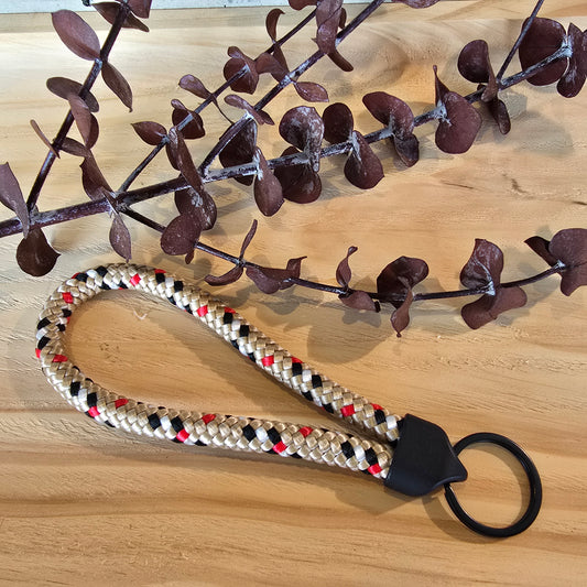 Schlüsselband kurz beige