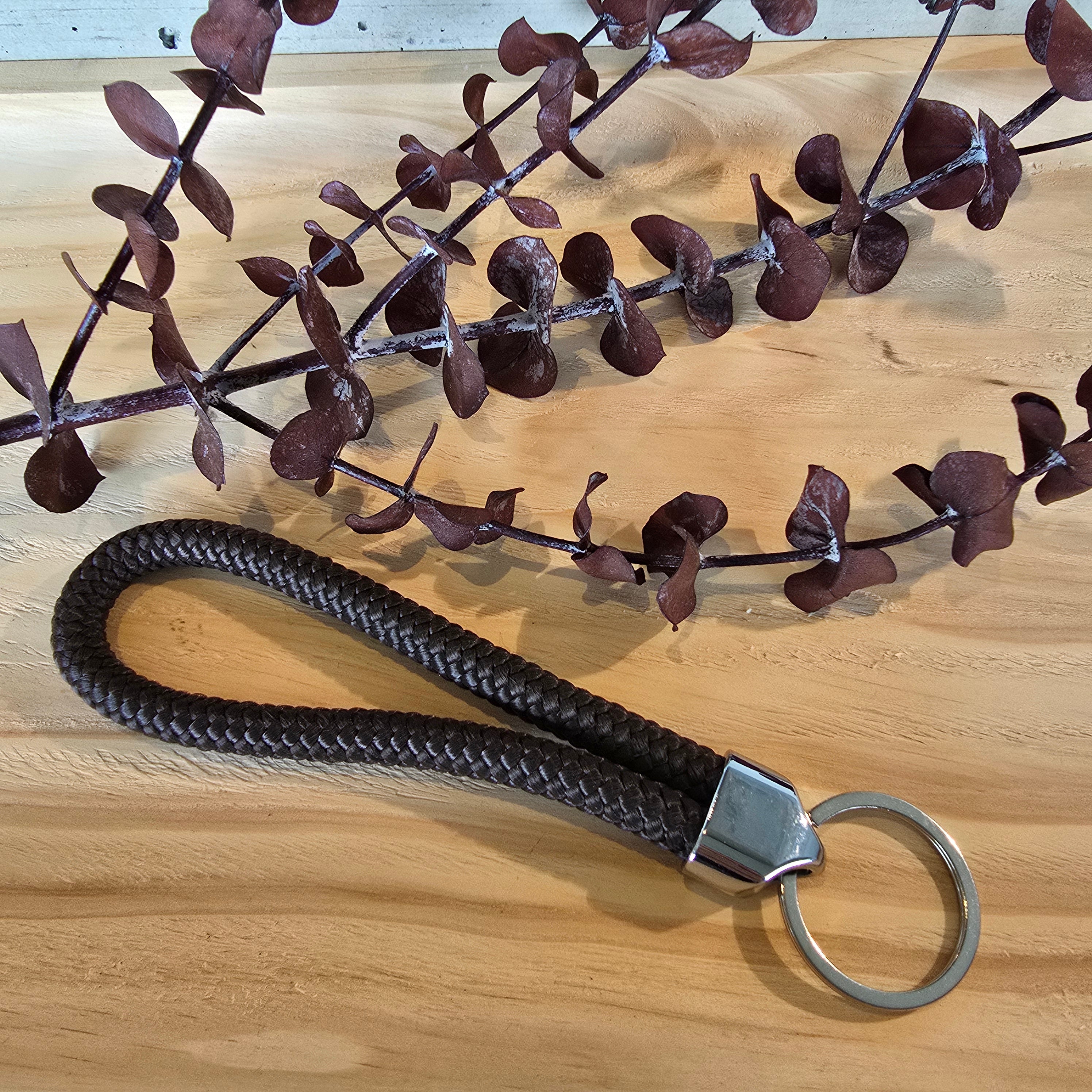 Schlüsselband kurz braun