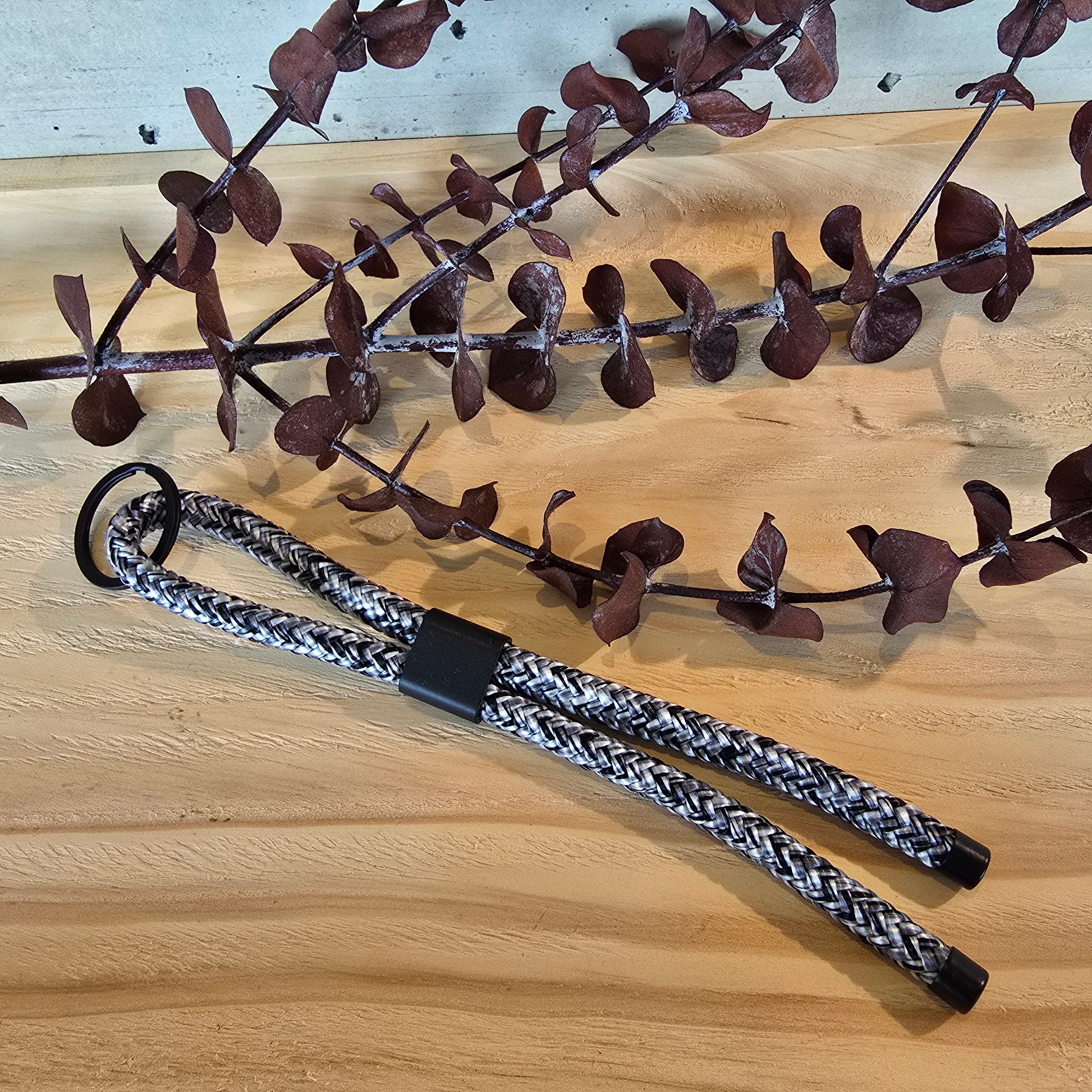 Schlüsselband kurz schwarz/grau