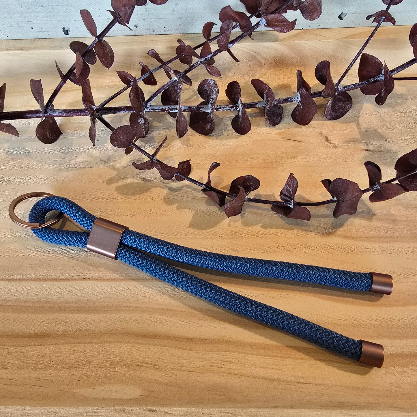 Schlüsselband kurz rauchblau