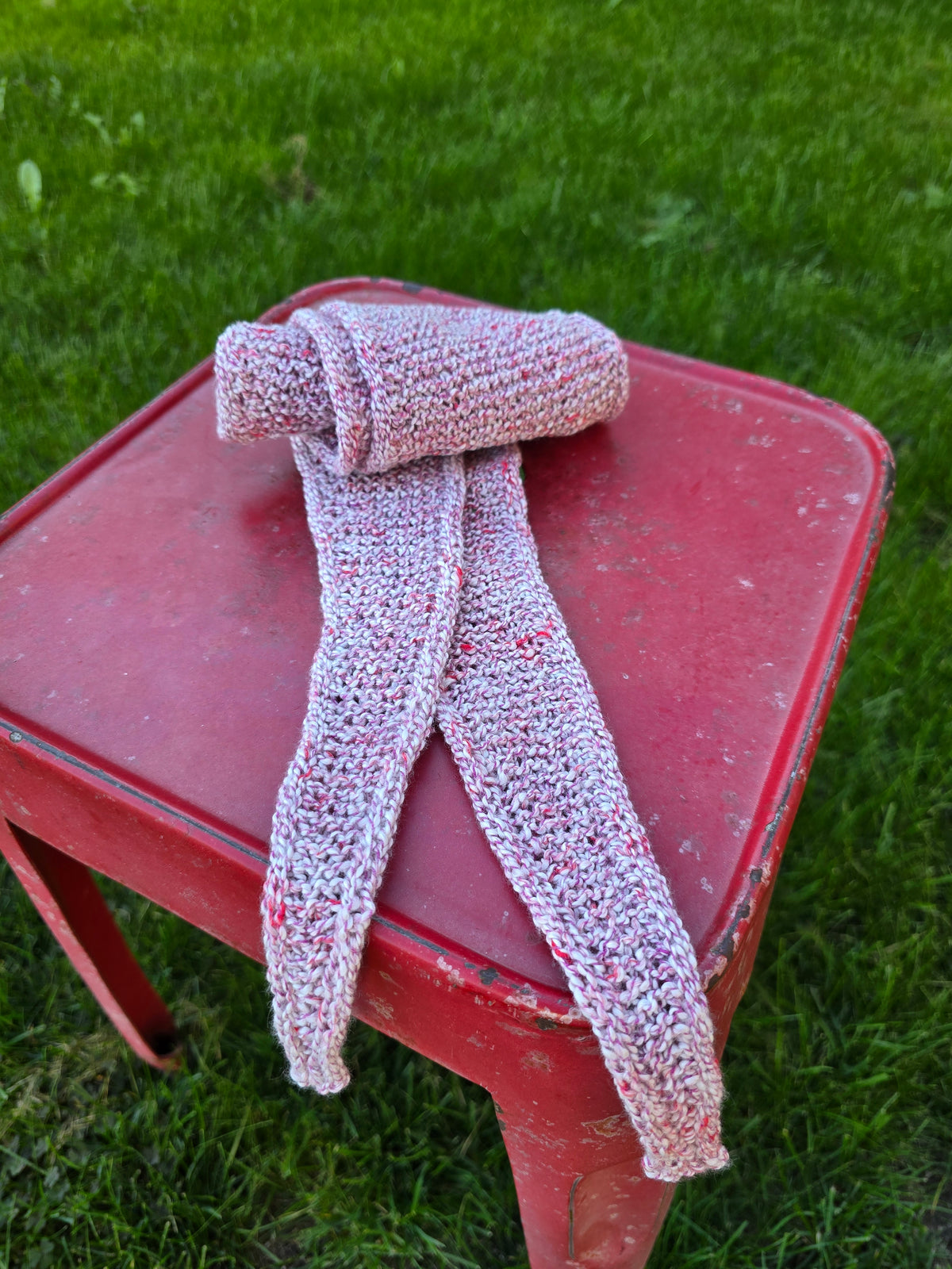 Mini Schal rot melange