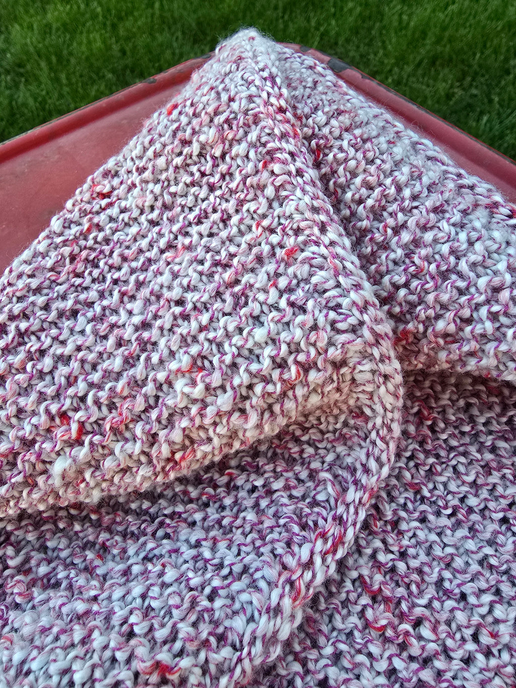 Mini Schal rot melange