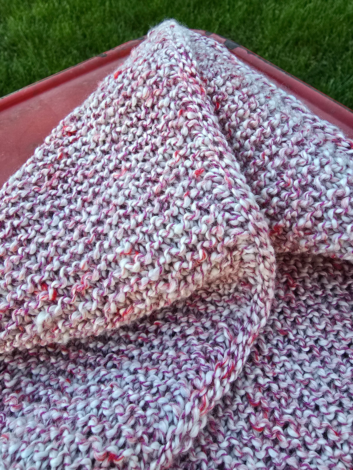 Mini Schal rot melange