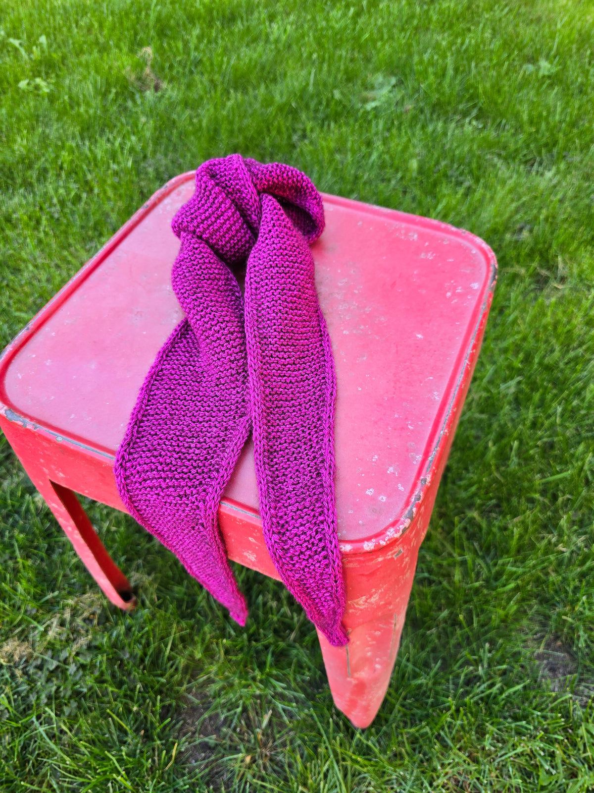 Mini Schal violett-pink