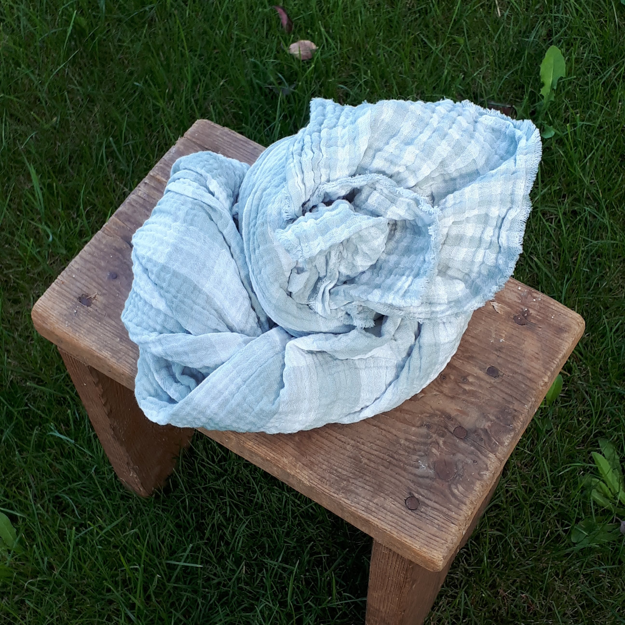 Schal vichy karo hellgrün/weiss