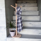 Schal double gauze karo schwarz/grau/weiss