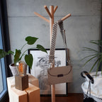 Taschengurt Raute taupe / beige /weiss