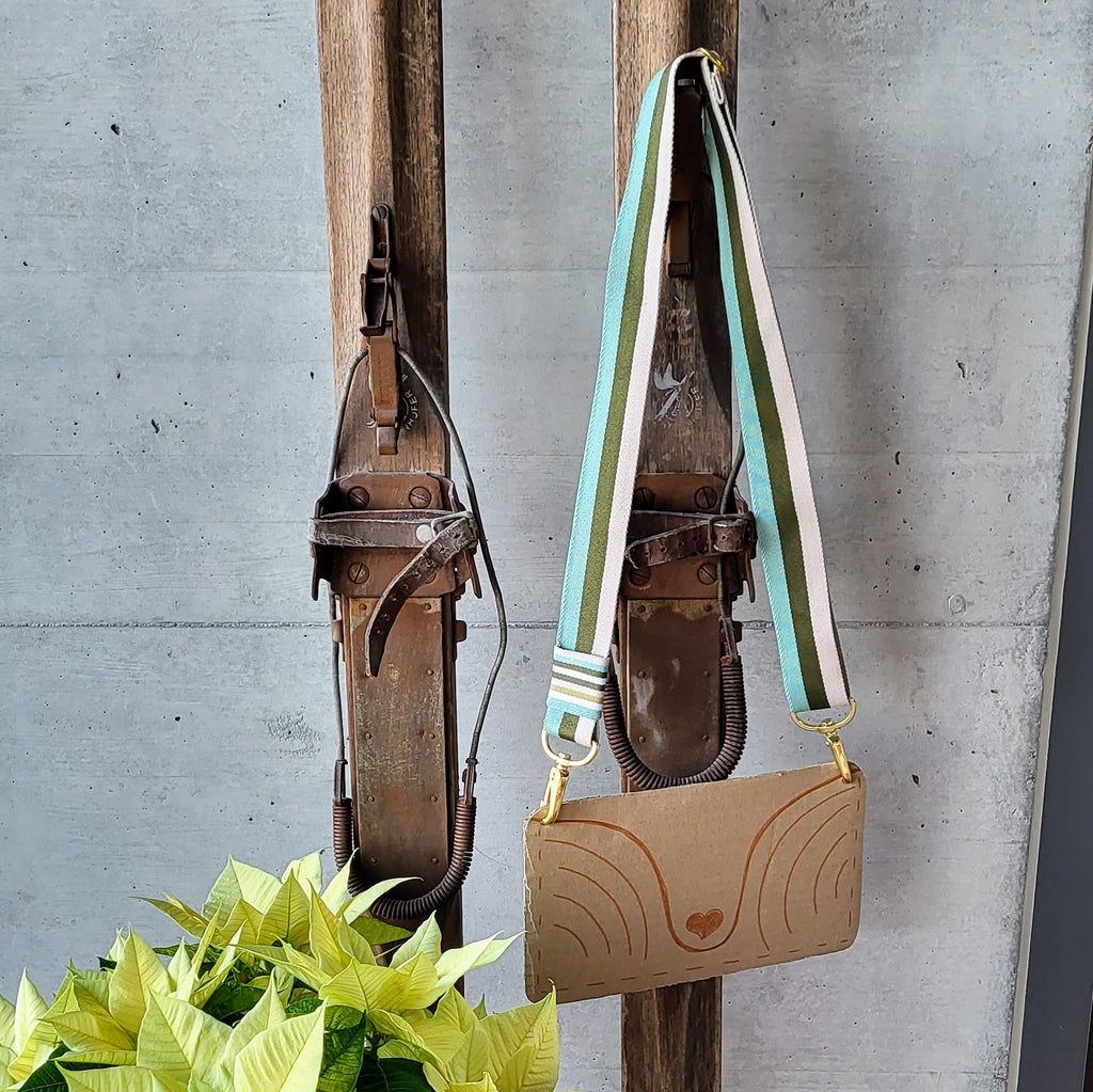 Taschengurt Stripe grün / beige