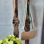 Taschengurt Stripe grün / beige