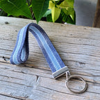 Schlüsselband Stripe blau