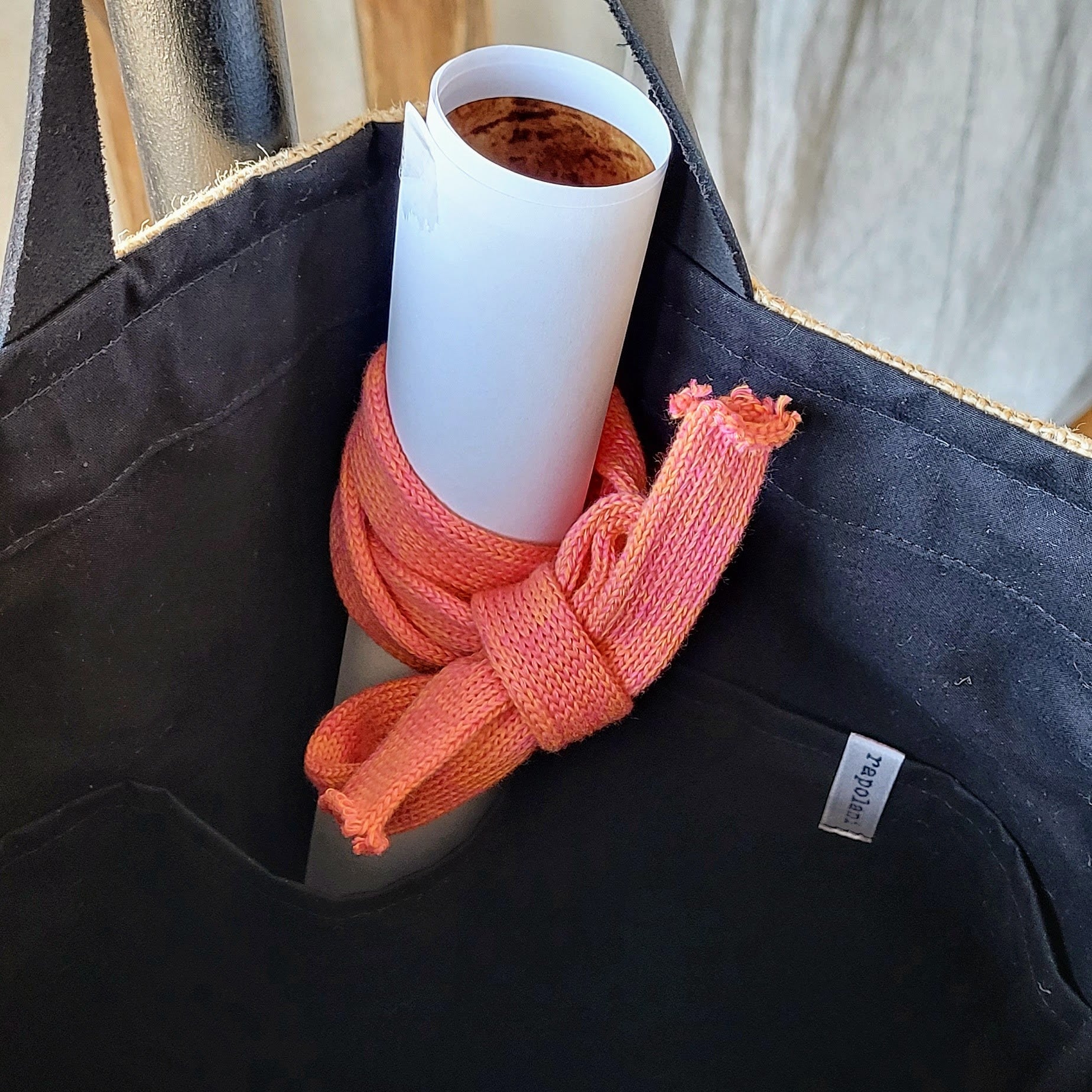 Shopper Coffee beige/schwarz