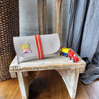 Clutch stone vegan leather