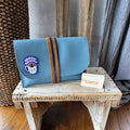 Clutch waterblue vegan leather