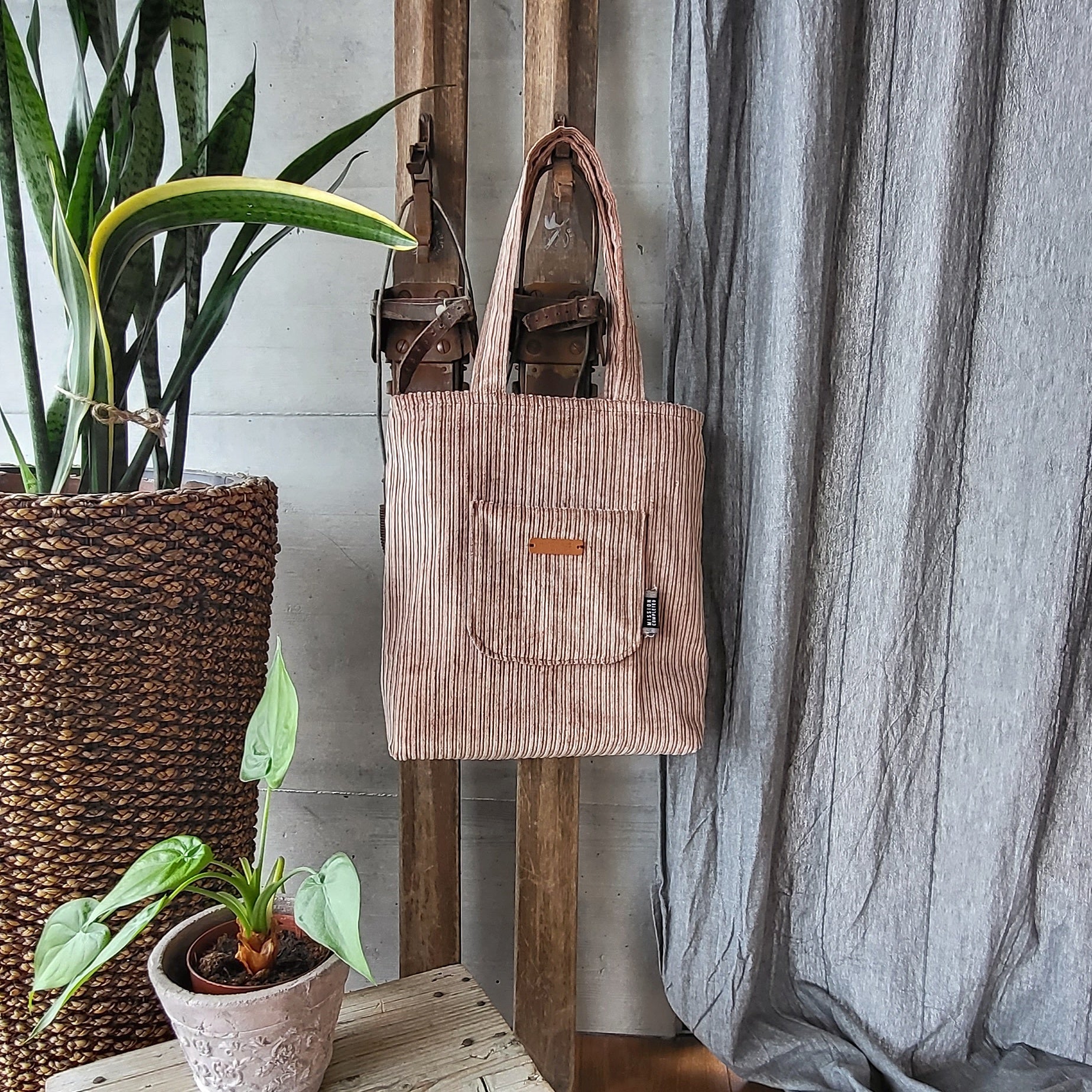 Cord Tasche melange braun