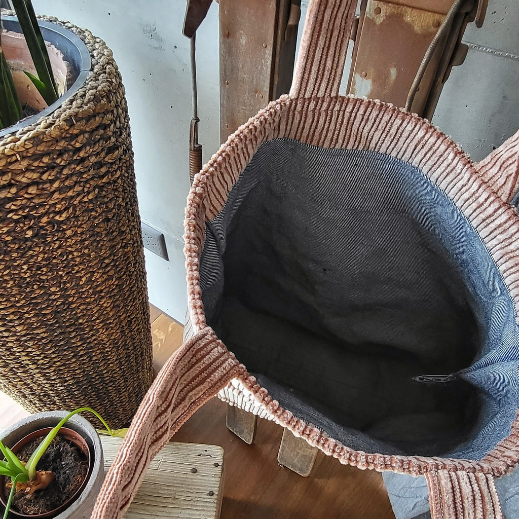 Cord Tasche melange braun