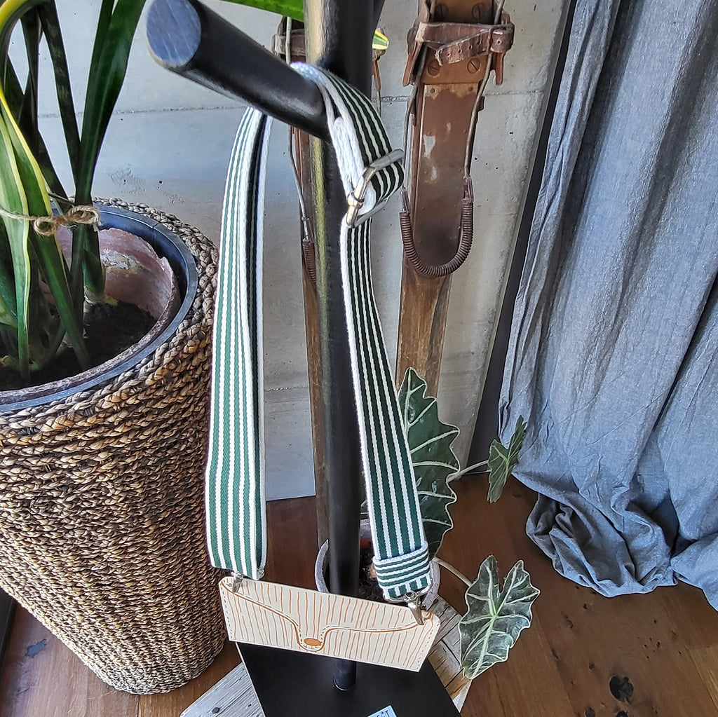 Taschengurt Stripes grün weiss